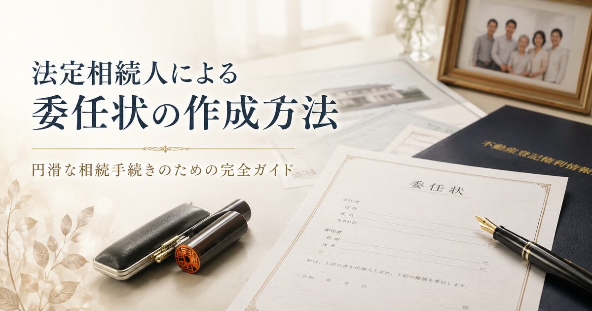 法定相続人による委任状の作成方法｜円滑な相続手続きのための完全ガイド